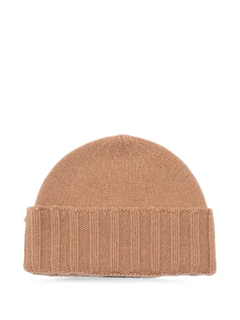 Drumohr ribbed-knit cashmere beanie hat Brown D1K750