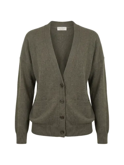 Brunello Cucinelli button-up cashmere cardigan Green M12244406C9986