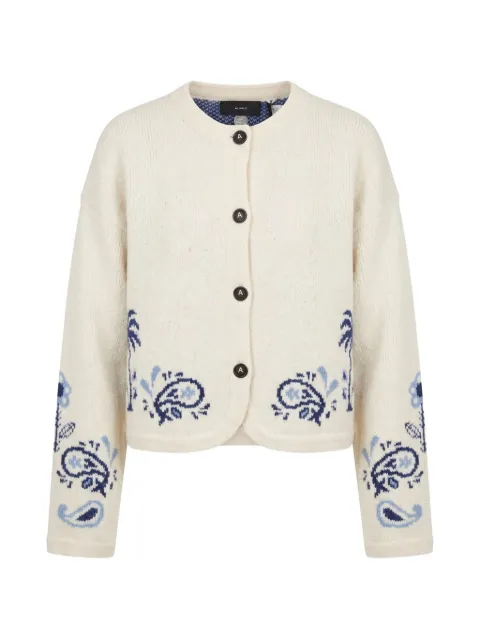 Alanui Island Roots Foulard cardigan White LWHQ032E26KNI002