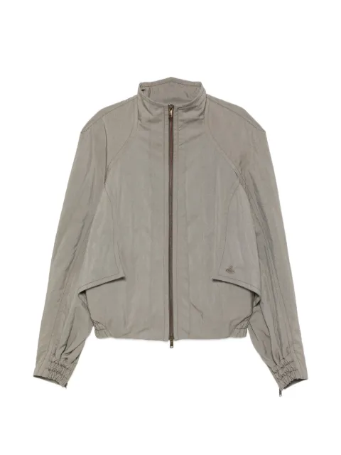 Vivienne Westwood Orb-embroidered zip-up jacket Grey 2203000PW01JR