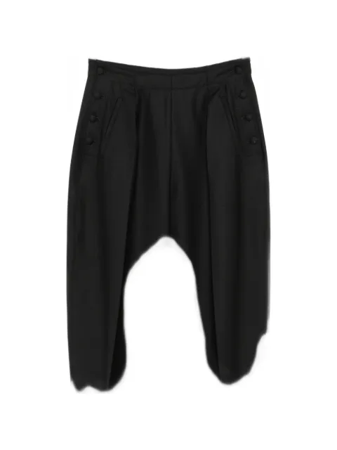 DARKPARK Taylor button-embellished pleated trousers Black WTR108FAW83