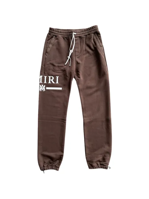 AMIRI MA Bar logo-print track pants Brown PS23MJL002