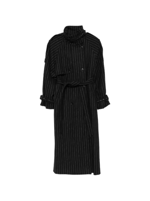 Gestuz pinstripe-pattern double-breasted coat Black 10911240