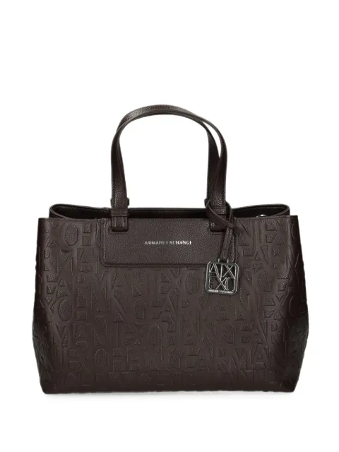 Armani Exchange logo-embossed tote bag Brown XW001222AF15774