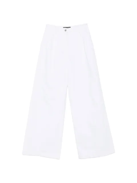Dolce & Gabbana pleated wide-leg jeans White FTDFLDG8PE9