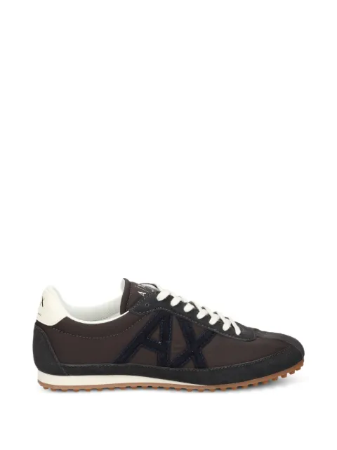 Armani Exchange logo-patch sneakers Brown XM003390AF27477