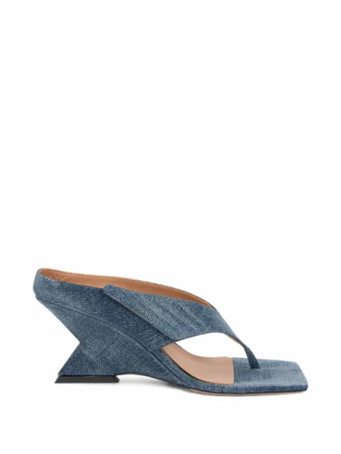 The Attico Cheope denim sandals Blue 261WSH00920DDS003AA