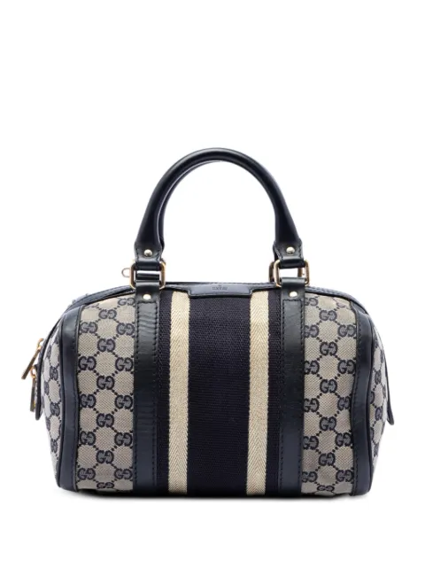 Gucci Pre-Owned 2016-2026 Small GG Canvas Web Joy Boston Bag satchel Blue OPQUD78XO9VHMLS9