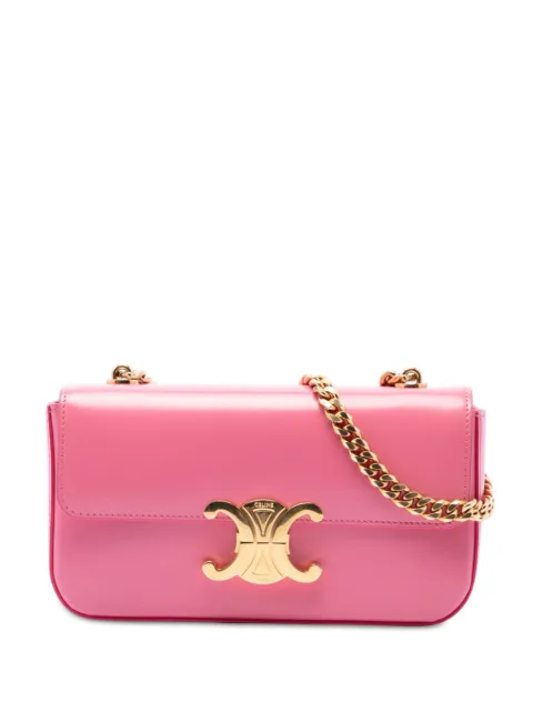 Celine Pre-Owned 2021 Shiny Calfskin Claude Chain shoulder bag Pink PIG2STVHLXI4VS5L