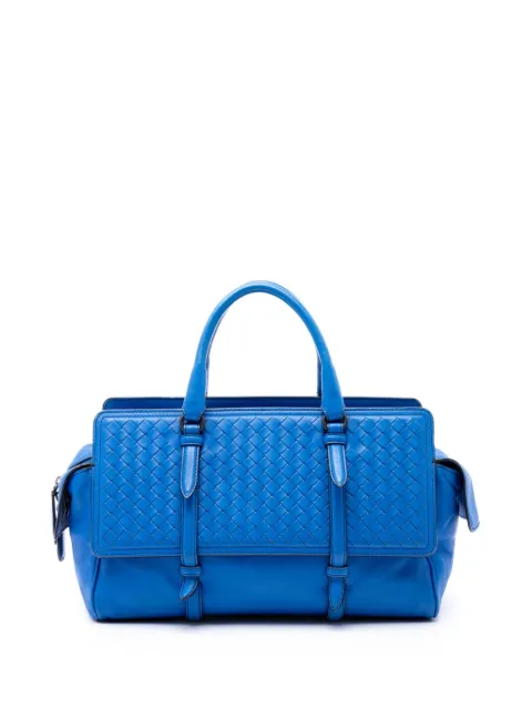 Bottega Veneta Pre-Owned 2012-2026 Medium Nappa Intrecciato Monaco satchel Blue LUY83SLYI4HG9JYP