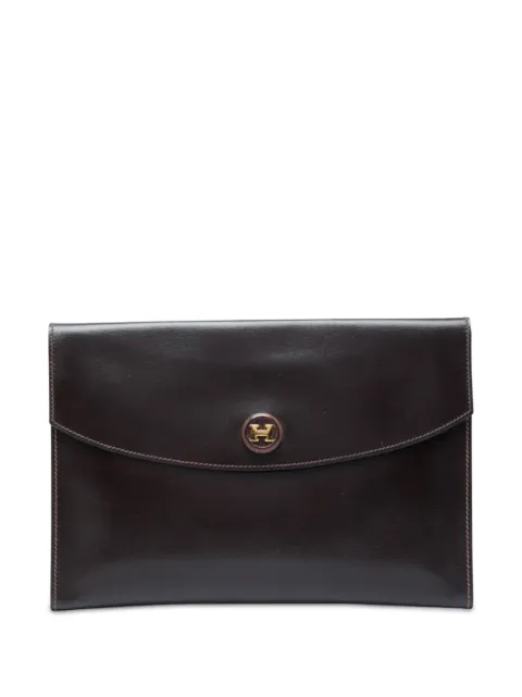 Hermès Pre-Owned 1980-2010 Box Calf Rio Pochette clutch bag Brown MPBN0MJ595HF5HKE