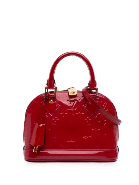 Louis Vuitton Pre-Owned 2015 Monogram Vernis Alma BB satchel Red E50Y8UZKDH3DFF8A