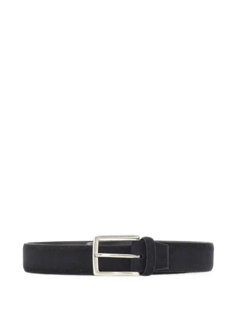 ALBERTO LUTI suede buckle-fastening belt Black 0935