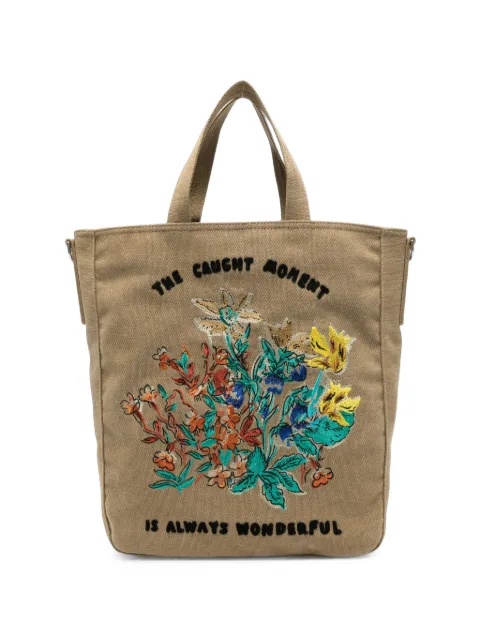 Paul Smith embroidered canvas tote bag Neutrals M1A8388WEMBRO