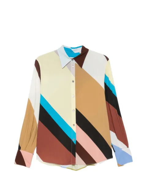 Paul Smith geometric-print long-sleeve shirt Neutrals W1R335BW11332