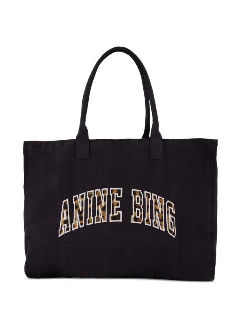 ANINE BING Leo canvas tote Black A1312760