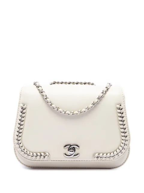 CHANEL Pre-Owned 2016-2017 Small Calfskin Braided Chic Flap shoulder bag White OXNZGRBBMIU2R3E9