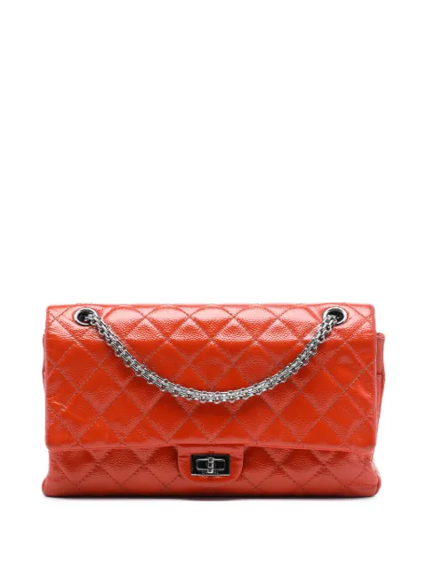 CHANEL Pre-Owned 2014-2015 Quilted Patent Caviar Reissue 2.55 Double Flap 226 shoulder bag Orange PWYY5UJ6H6HP39O5