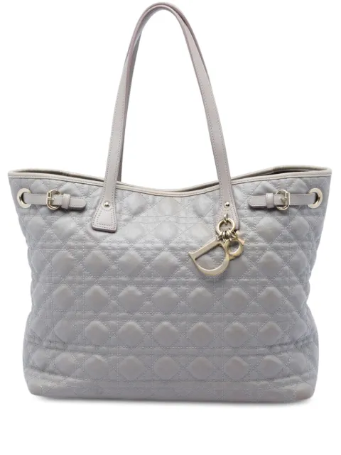 Christian Dior Pre-Owned 2012 Large Coated Canvas Cannage Panarea tote bag Grey AMY79ATFL1MLBSZ8