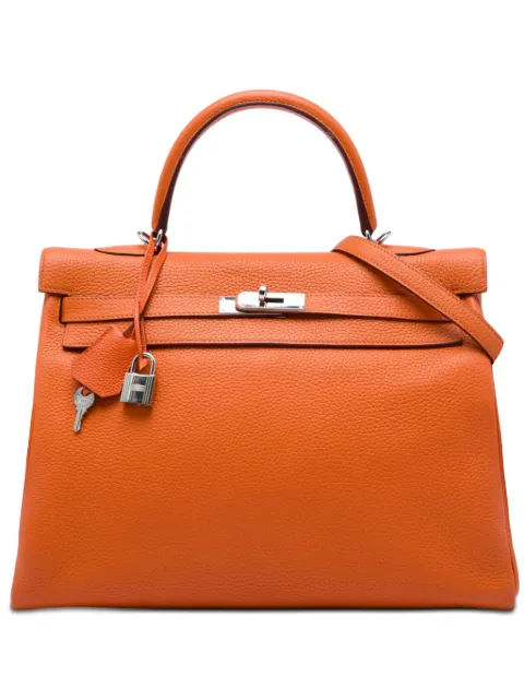 Hermès Pre-Owned 2016 Togo Kelly II Retourne 35 satchel Orange 8ZGAX8FS90I3VJXA