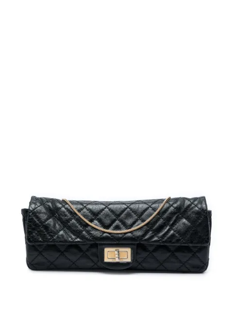 CHANEL Pre-Owned 2008-2009 Quilted Glazed Calfskin Reissue 2.55 East West Single Flap shoulder bag Black DJH14KQV9K1YMOMO
