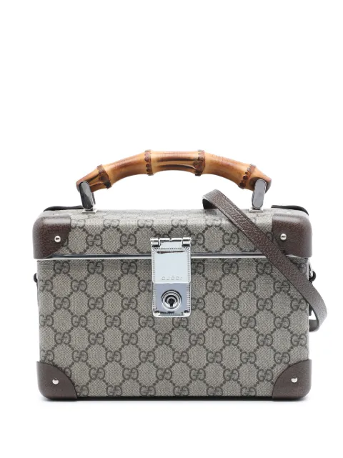 Gucci Pre-Owned 2000-2015 GG Supreme Bamboo Vanity Bag satchel Neutrals 9D2WRSRZH4X960O6