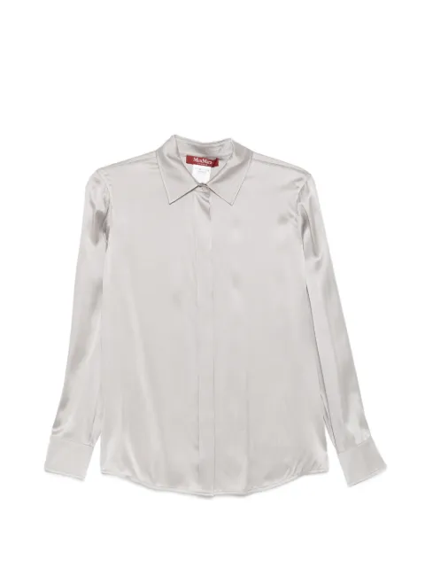 Max Mara concealed-front silk shirt Grey 2626116022600