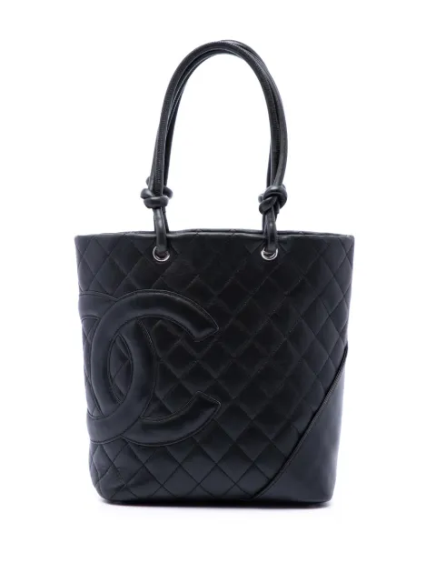 CHANEL Pre-Owned 2004-2005 Medium Lambskin Cambon Ligne tote bag Black Y4R5QWR2IOIDRN0T