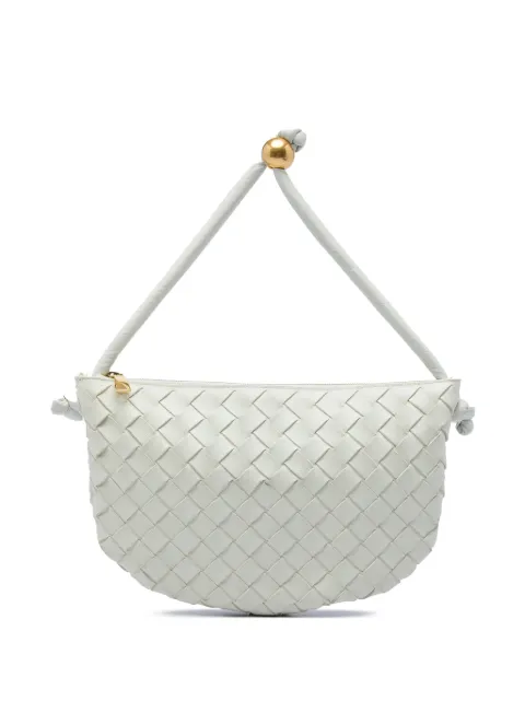 Bottega Veneta Pre-Owned 2012-2026 Small Lambskin Intrecciato Turn Pouch hobo bag White X6Q2RG3B1WATU4GG