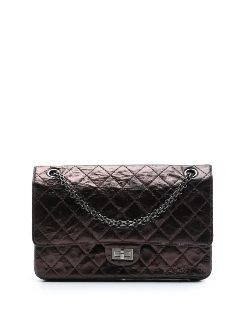 CHANEL Pre-Owned 2013-2014 Quilted Metallic Aged Calfskin Reissue 2.55 Double Flap 226 shoulder bag Brown W9FQ5H6B071DFHX9