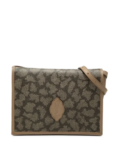 Saint Laurent Pre-Owned 20th Century Coated Canvas Giraffe Print shoulder bag Grey 50OAV0MPA6I5GNTY