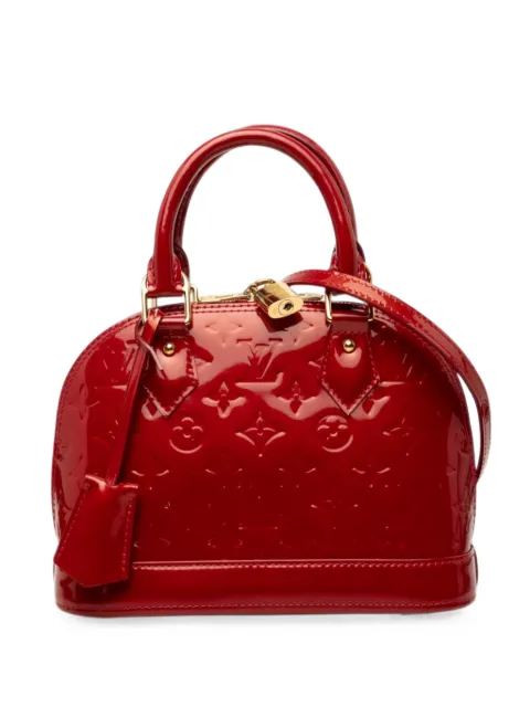 Louis Vuitton Pre-Owned 2013 Monogram Vernis Alma BB satchel Red 5MRY1W5QN5LV190C