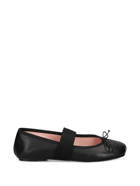 Pretty Ballerinas Yuma bow-detail elasticated-strap ballet flats Black YUMA