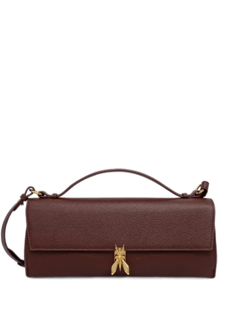 Patrizia Pepe Fly pebbled-leather tote bag Brown 8B0117L133