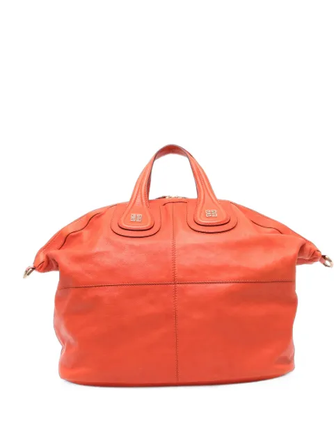 Givenchy Pre-Owned Nightingale leather tote bag Orange CSVM9453