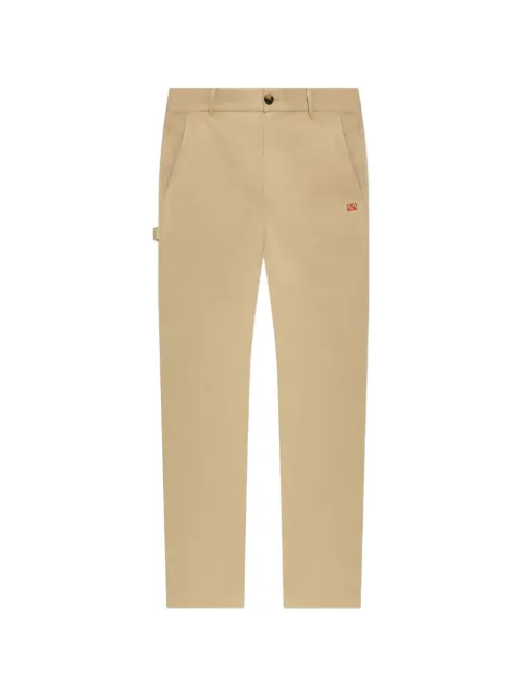 LOEWE embroidered-logo cotton trousers Neutrals H526Y04X77