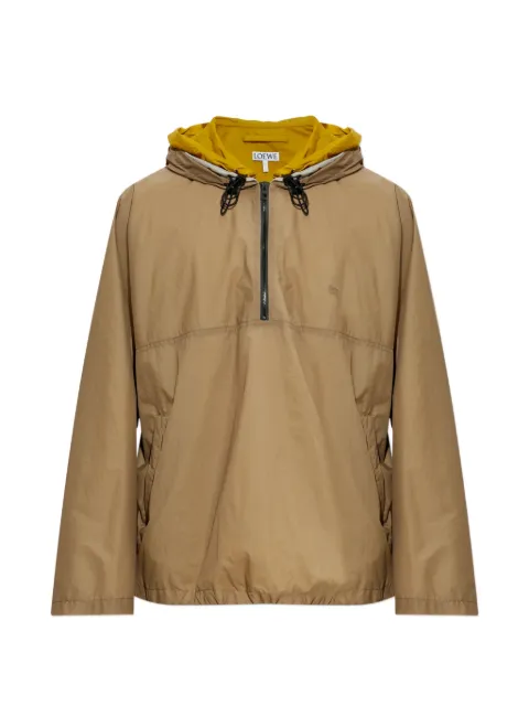 LOEWE logo-embroidered quarter-zip anorak Neutrals H526Y02WEX