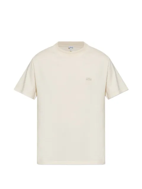 LOEWE logo-embroidered cotton T-shirt Neutrals H526Y22XDP