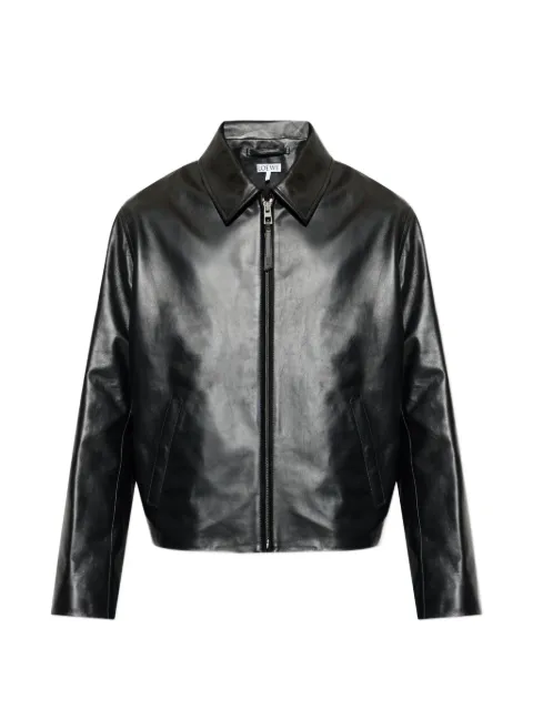 LOEWE zip-up leather jacket Black H526Y34LBT0