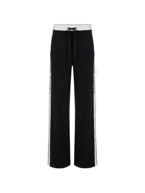 Elisabetta Franchi knit trousers with logo Black KP75S66E2