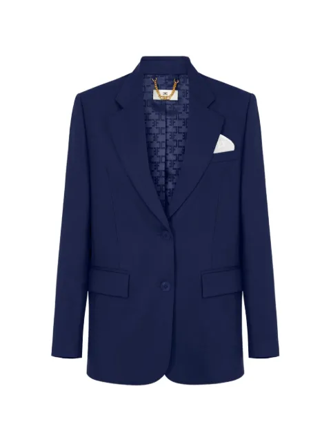 Elisabetta Franchi jacket in gabardine fabric Blue GI27766E2