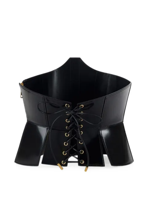 Elisabetta Franchi lace-up bustier belt Black CT28S66E2