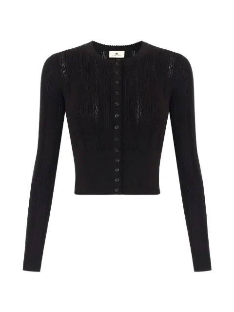 Elisabetta Franchi knit openwork cardigan Black MK19S66E2