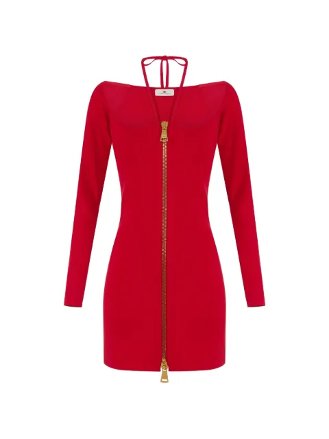 Elisabetta Franchi mini dress in knit fabric with ties Red AM06B66E2