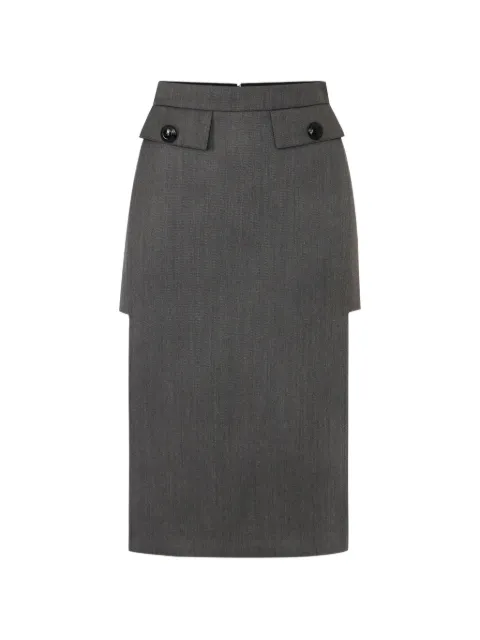 Elisabetta Franchi Cool wool skirt Grey GO21066E2