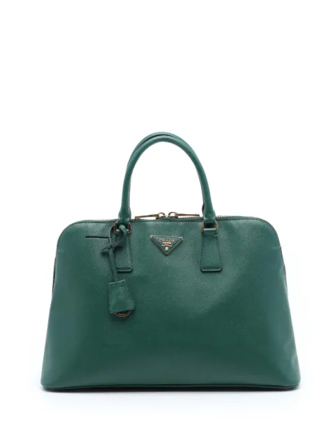 Prada Pre-Owned 2013-2026 Large Saffiano Lux Promenade satchel Green 9XR7QKZ9HOU0FITV