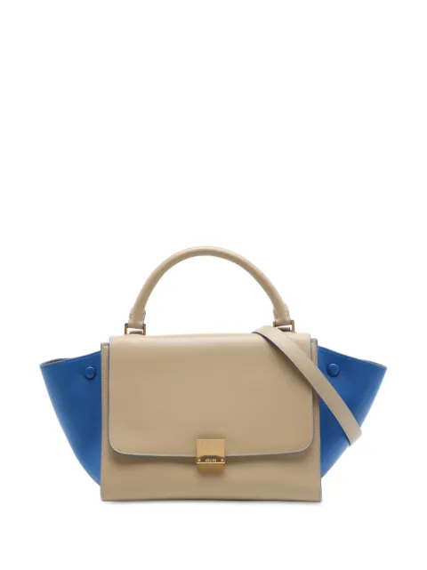 Celine Pre-Owned 2014 Small Bicolor Leather Trapeze satchel Neutrals 7ANKYB79UUUNDMF7