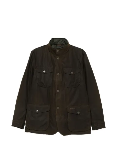 Barbour waxed elbow-patch coat Green MWX0700OL51