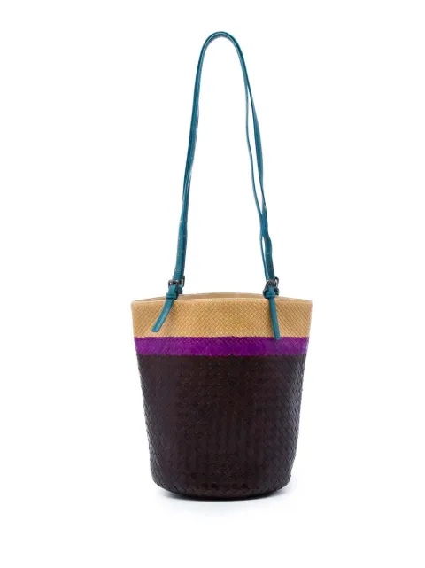 Bottega Veneta Pre-Owned 2009 Nappa Intrecciato Acquarello bucket bag Brown 0GT7518CS1T68J63