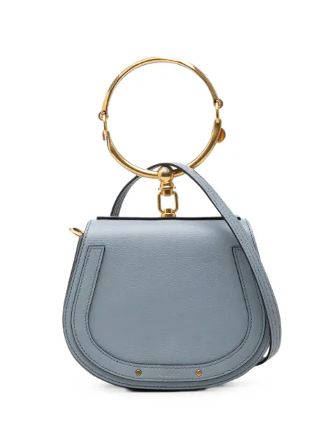 Chloé Pre-Owned 2018 Small Leather Nile Bracelet satchel Blue X4SMEEELAEC249K7